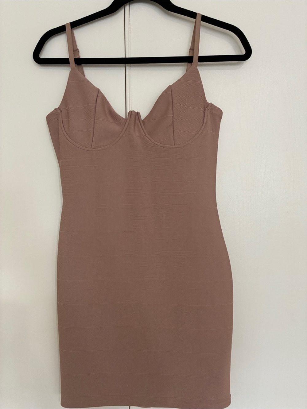 Mauve Bodycon Mini Dress with Underbust Detail
